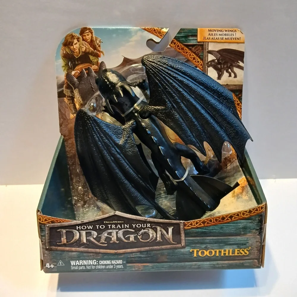 How to Train Your Dragon Toothless Action Figure Night Fury Moving Wings Toy